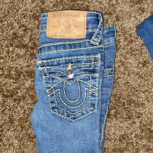 3 pairs boys True Religion jeans size 6.